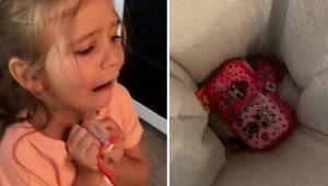 Den seksårige pige smed et nyt penalhus i skraldespanden, så moren besluttede at